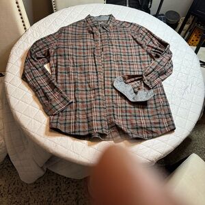 Johnston & Murphy Men's Casual Plaid Shirt - Black and Red